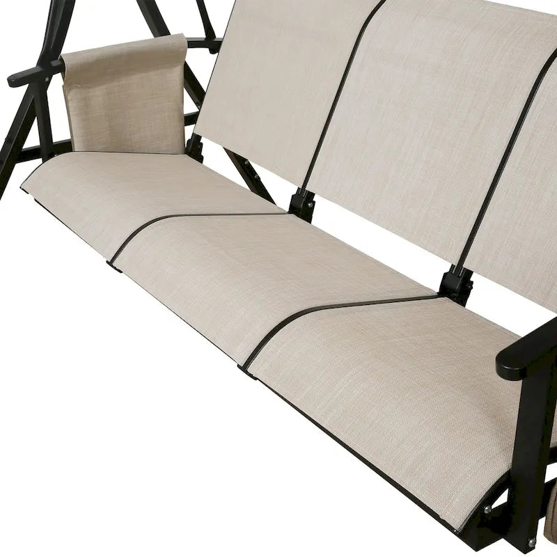 3-Seater Outdoor Porch Patio Hammock Swing Glider Bench