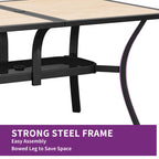 Metal Outdoor Dining Table with Umbrella Hole