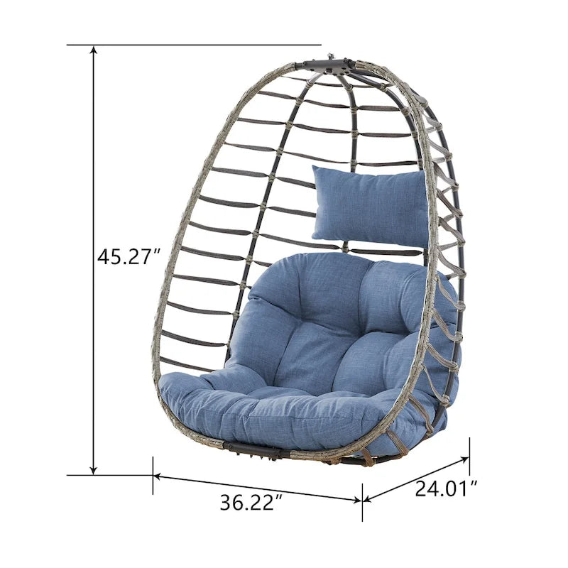Indoor & Outdoor Foldable Hanging Egg Chair Without Stand