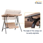 Clihome 2 Person Outdoor Porch Swing with Removable Cushions