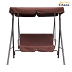 Clihome 2 Person Outdoor Porch Swing with Removable Cushions