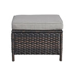 Gymojoy 2 Piece Outdoor Ottoman Wicker Patio Ottomans