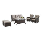 Gymojoy 2 Piece Outdoor Ottoman Wicker Patio Ottomans