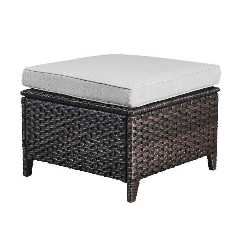 Gymojoy 2 Piece Outdoor Ottoman Wicker Patio Ottomans