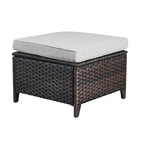 Gymojoy 2 Piece Outdoor Ottoman Wicker Patio Ottomans