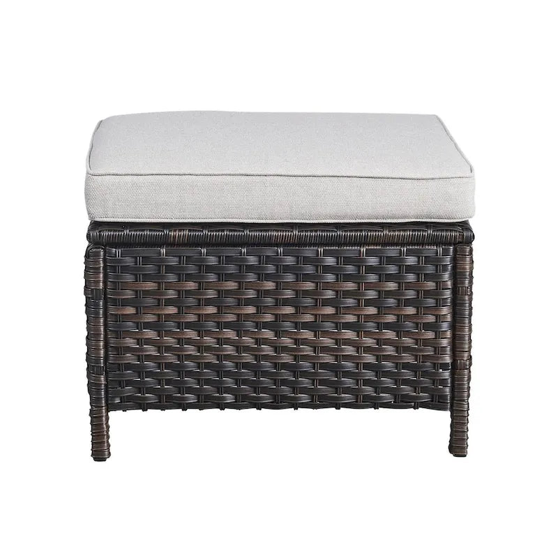 Gymojoy 2 Piece Outdoor Ottoman Wicker Patio Ottomans
