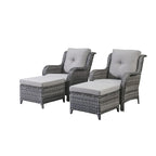 Gymojoy 2 Piece Outdoor Ottoman Wicker Patio Ottomans