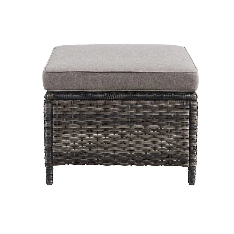 Gymojoy 2 Piece Outdoor Ottoman Wicker Patio Ottomans