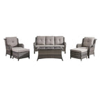Gymojoy 2 Piece Outdoor Ottoman Wicker Patio Ottomans