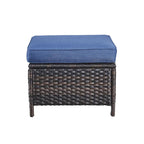 Gymojoy 2 Piece Outdoor Ottoman Wicker Patio Ottomans