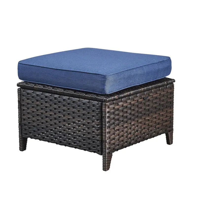 Gymojoy 2 Piece Outdoor Ottoman Wicker Patio Ottomans