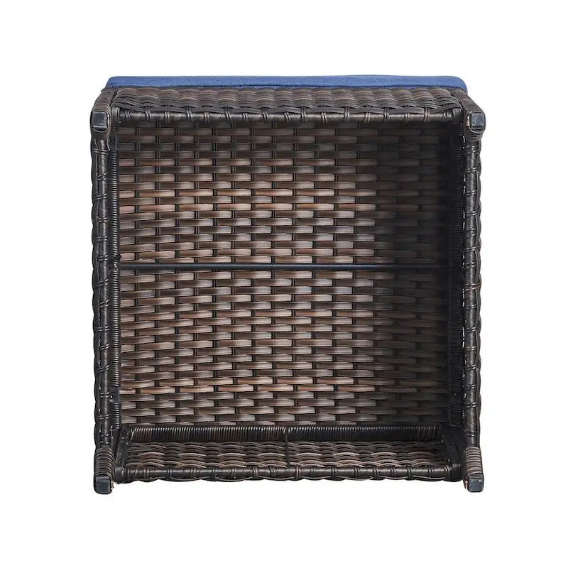 Gymojoy 2 Piece Outdoor Ottoman Wicker Patio Ottomans