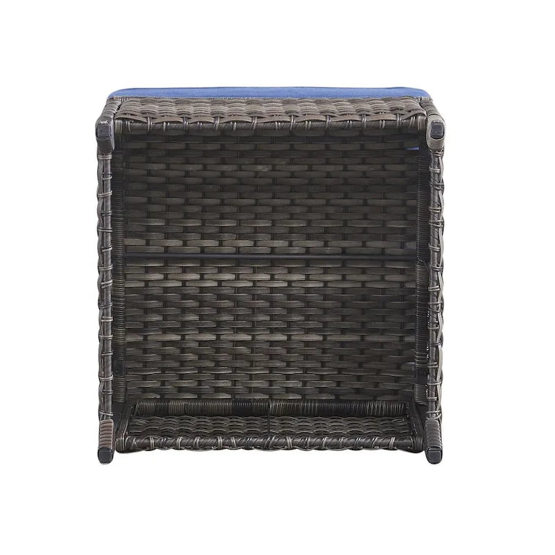 Gymojoy 2 Piece Outdoor Ottoman Wicker Patio Ottomans