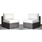LSI 7 Piece Rattan Sectional Seating Group with Cushions