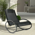 Outsunny Orbital Zero Gravity Patio Rocking Lounge Chair with Pillow