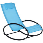 Outsunny Orbital Zero Gravity Patio Rocking Lounge Chair with Pillow