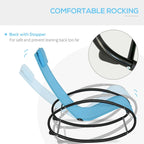 Outsunny Orbital Zero Gravity Patio Rocking Lounge Chair with Pillow