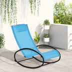 Outsunny Orbital Zero Gravity Patio Rocking Lounge Chair with Pillow