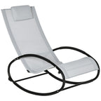 Outsunny Orbital Zero Gravity Patio Rocking Lounge Chair with Pillow
