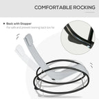 Outsunny Orbital Zero Gravity Patio Rocking Lounge Chair with Pillow