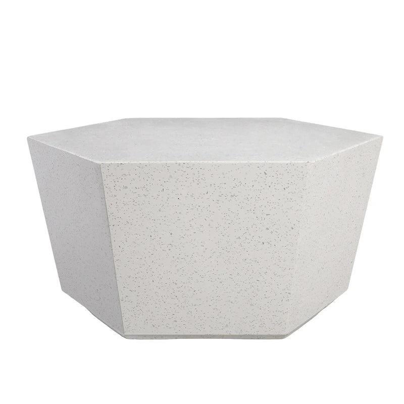 UPHA 28-Inch Outdoor Patio Magnesium Oxide Hexagon Furniture Coffee Table
