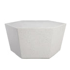 UPHA 28-Inch Outdoor Patio Magnesium Oxide Hexagon Furniture Coffee Table