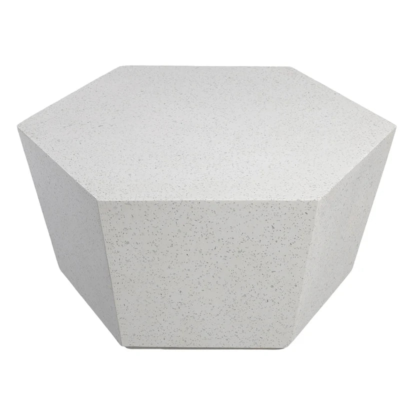 UPHA 28-Inch Outdoor Patio Magnesium Oxide Hexagon Furniture Coffee Table