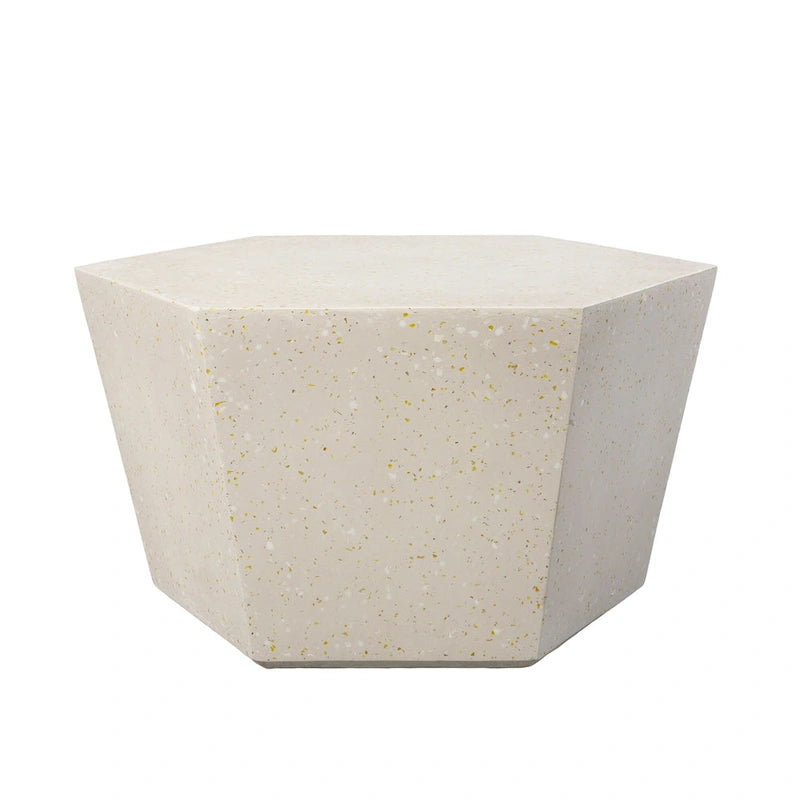 UPHA 28-Inch Outdoor Patio Magnesium Oxide Hexagon Furniture Coffee Table