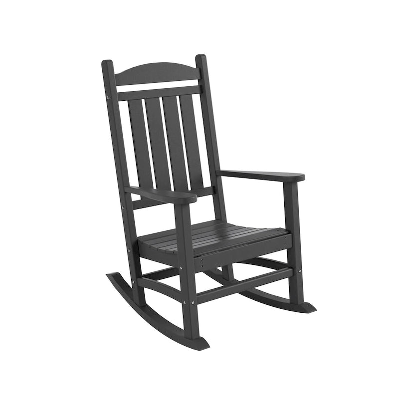 Polytrends Laguna Hdpe All Weather Outdoor Patio Rocking Chair With Side Table (2-Piece Set)