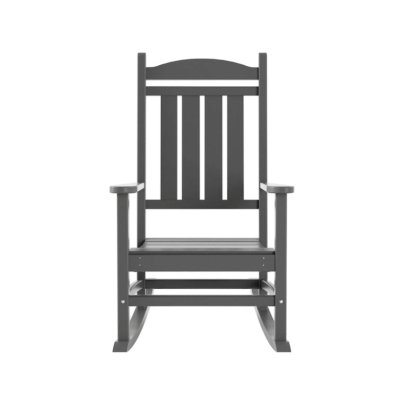 Polytrends Laguna Hdpe All Weather Outdoor Patio Rocking Chair With Side Table (2-Piece Set)