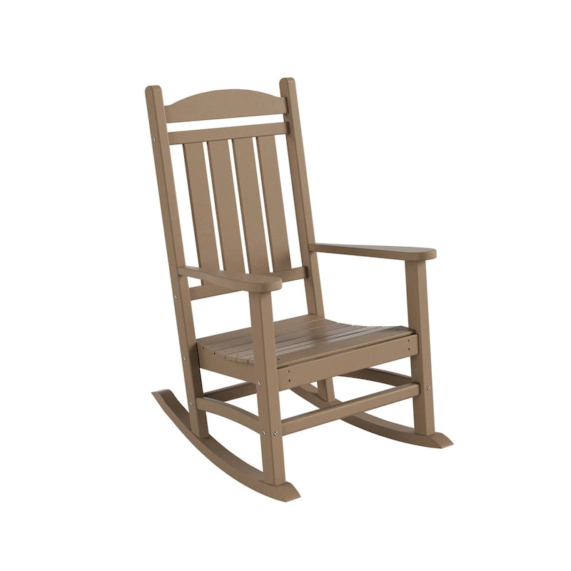 Polytrends Laguna Hdpe All Weather Outdoor Patio Rocking Chair With Side Table (2-Piece Set)
