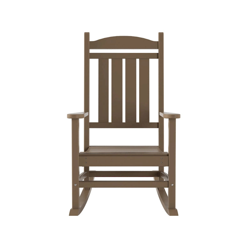 Polytrends Laguna Hdpe All Weather Outdoor Patio Rocking Chair With Side Table (2-Piece Set)