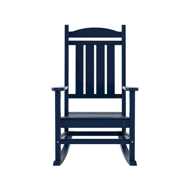 Polytrends Laguna Hdpe All Weather Outdoor Patio Rocking Chair With Side Table (2-Piece Set)