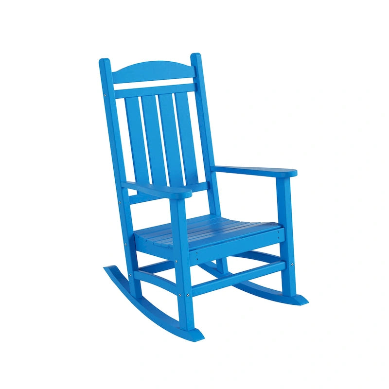 Polytrends Laguna Hdpe All Weather Outdoor Patio Rocking Chair With Side Table (2-Piece Set)