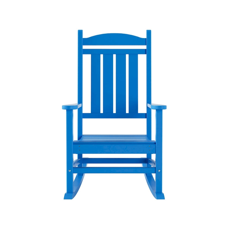 Polytrends Laguna Hdpe All Weather Outdoor Patio Rocking Chair With Side Table (2-Piece Set)