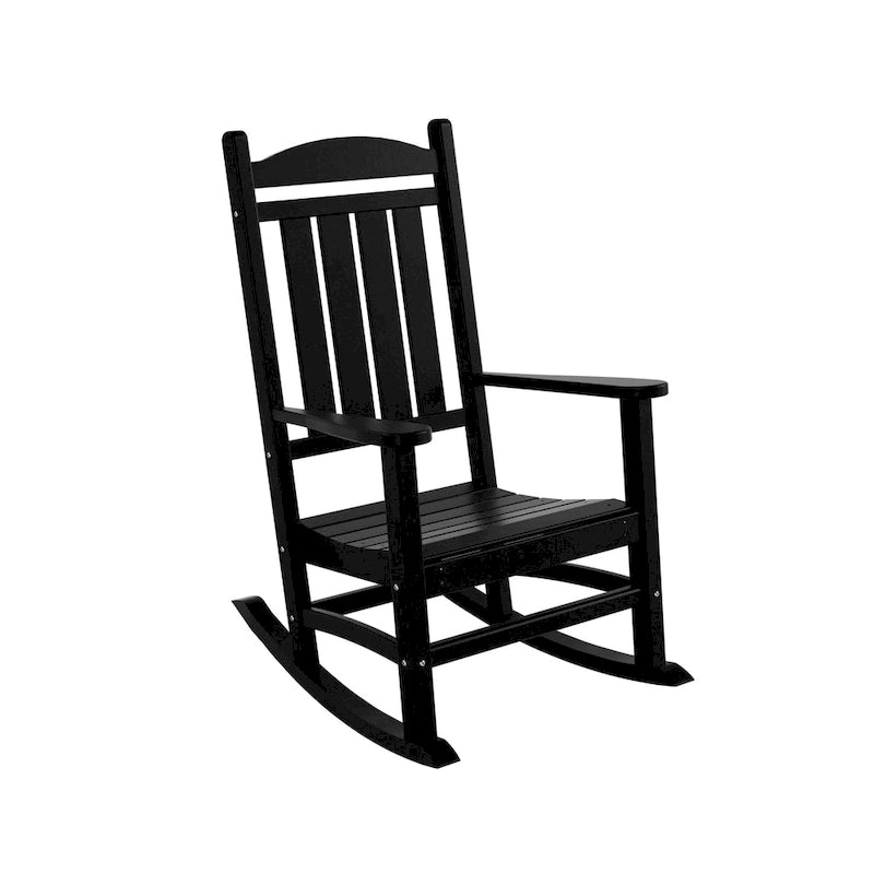 Polytrends Laguna Hdpe All Weather Outdoor Patio Rocking Chair With Side Table (2-Piece Set)