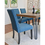 Amisos 6-Piece Dining Set, Hairpin Dining Table with 4 Chairs and Upholstery Bench