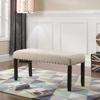 Amisos 6-Piece Dining Set, Hairpin Dining Table with 4 Chairs and Upholstery Bench
