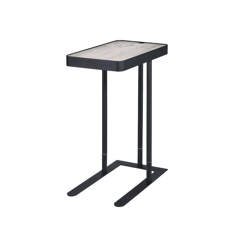 Schofield Industrial 20-inch Metal C-Shape Slide-open Top Side Table by