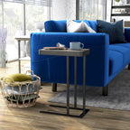Schofield Industrial 20-inch Metal C-Shape Slide-open Top Side Table by