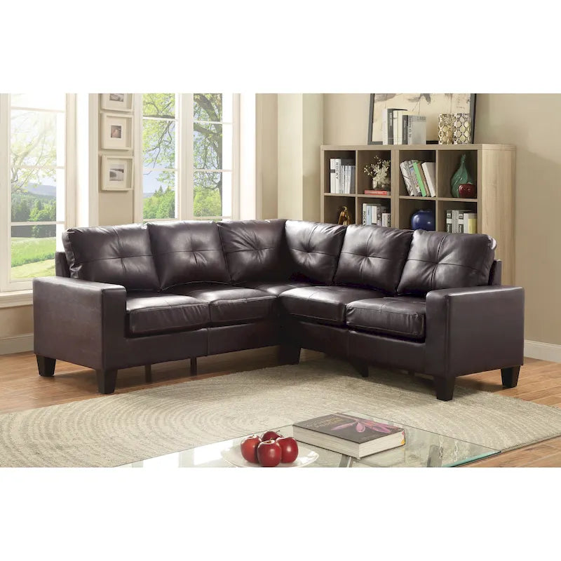 Newbury Faux Leather Sectional Sofa