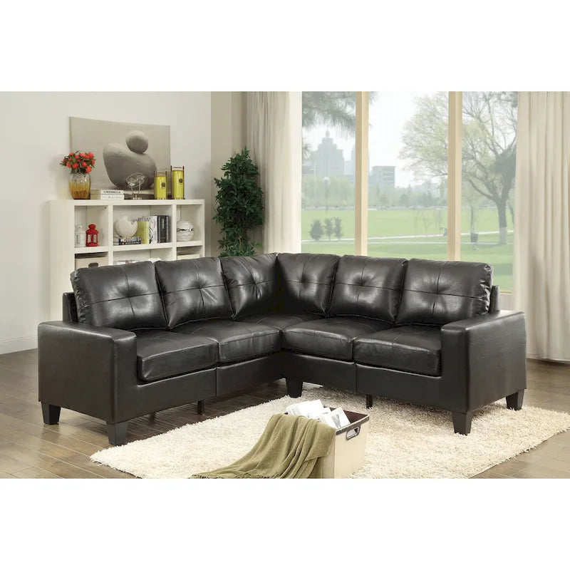 Newbury Faux Leather Sectional Sofa