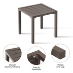 3-piece Outdoor Folding Adjustable Reclining Chaise Lounge Chairs with Side Table