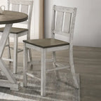 Theile Rustic Wood Counter Height Chairs, Set of 2