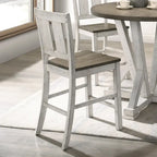 Theile Rustic Wood Counter Height Chairs, Set of 2