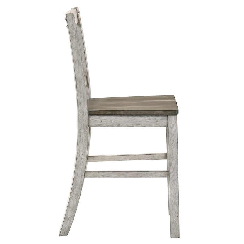Theile Rustic Wood Counter Height Chairs, Set of 2