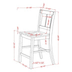 Theile Rustic Wood Counter Height Chairs, Set of 2