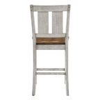 Theile Rustic Wood Counter Height Chairs, Set of 2