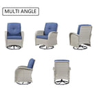 Gymojoy Swivel Patio Chair & Table 3 Piece Outdoor Furniture Set