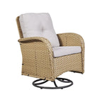 Gymojoy Swivel Patio Chair & Table 3 Piece Outdoor Furniture Set